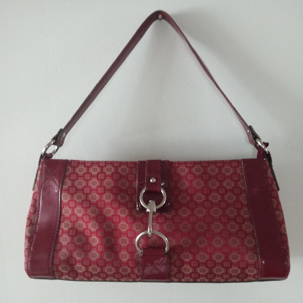 🌹♥️ Nine West | Burgundy Baguette Bag | 90s/00s Vintage Look